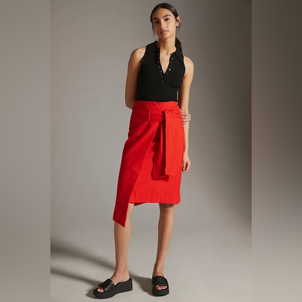 Maeve by Anthropologie Asymmetrical Wrap Skirt